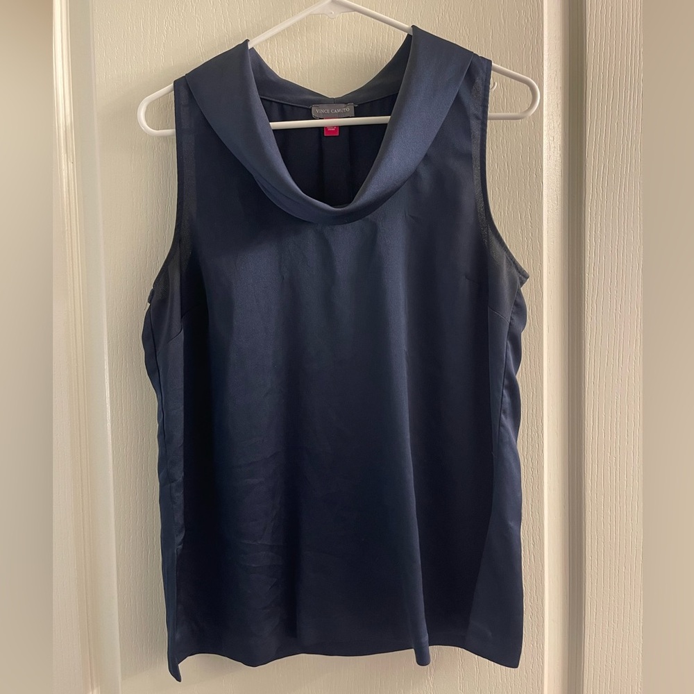 Vince Camuto Midnight Blue Sleeveless Blouse